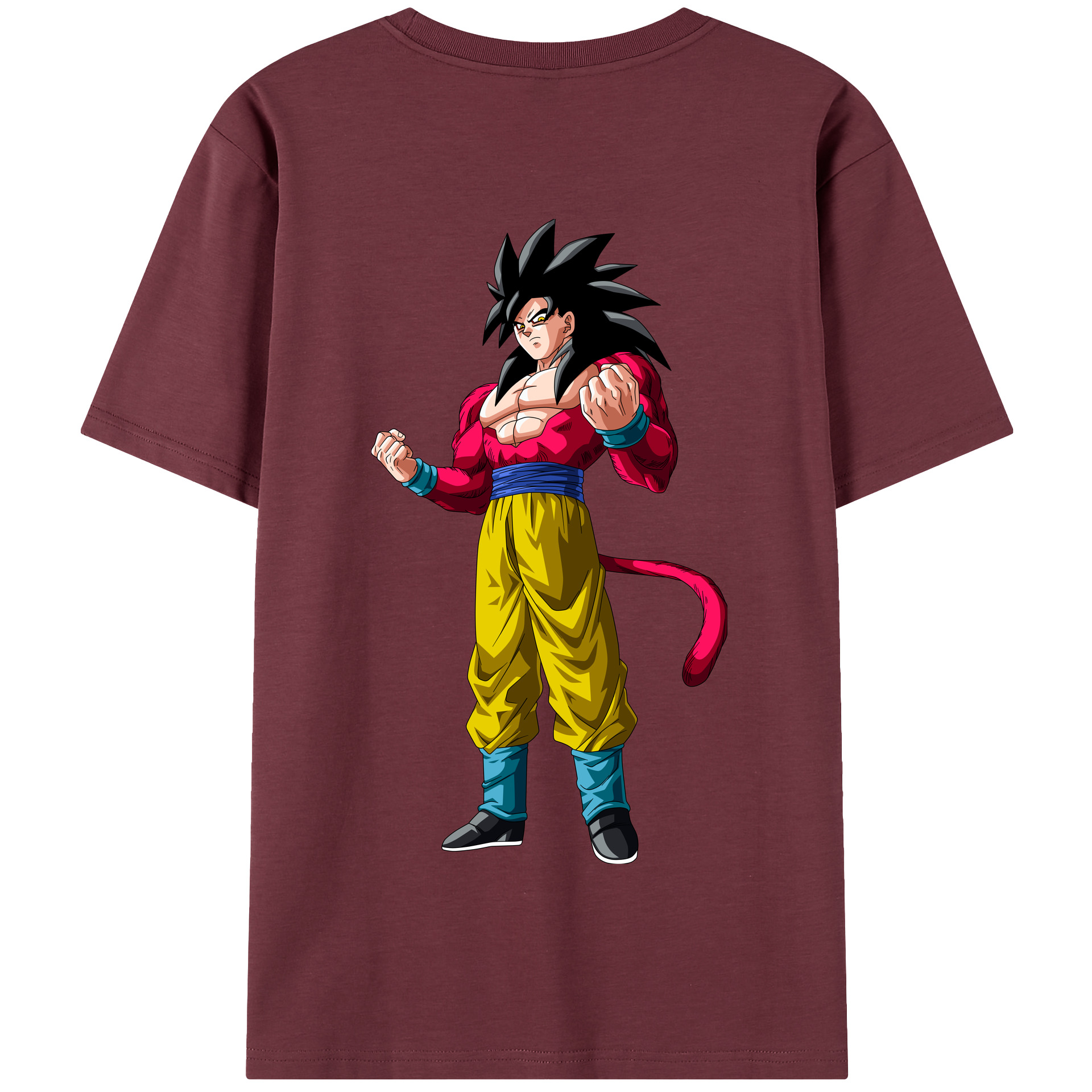 （画像用） ドラゴンボール 孫悟空（そん ごくう）Son Goku カカロット DRAGON BALL Kakarotto 綿100％半袖Tシャツ（背面プリント）